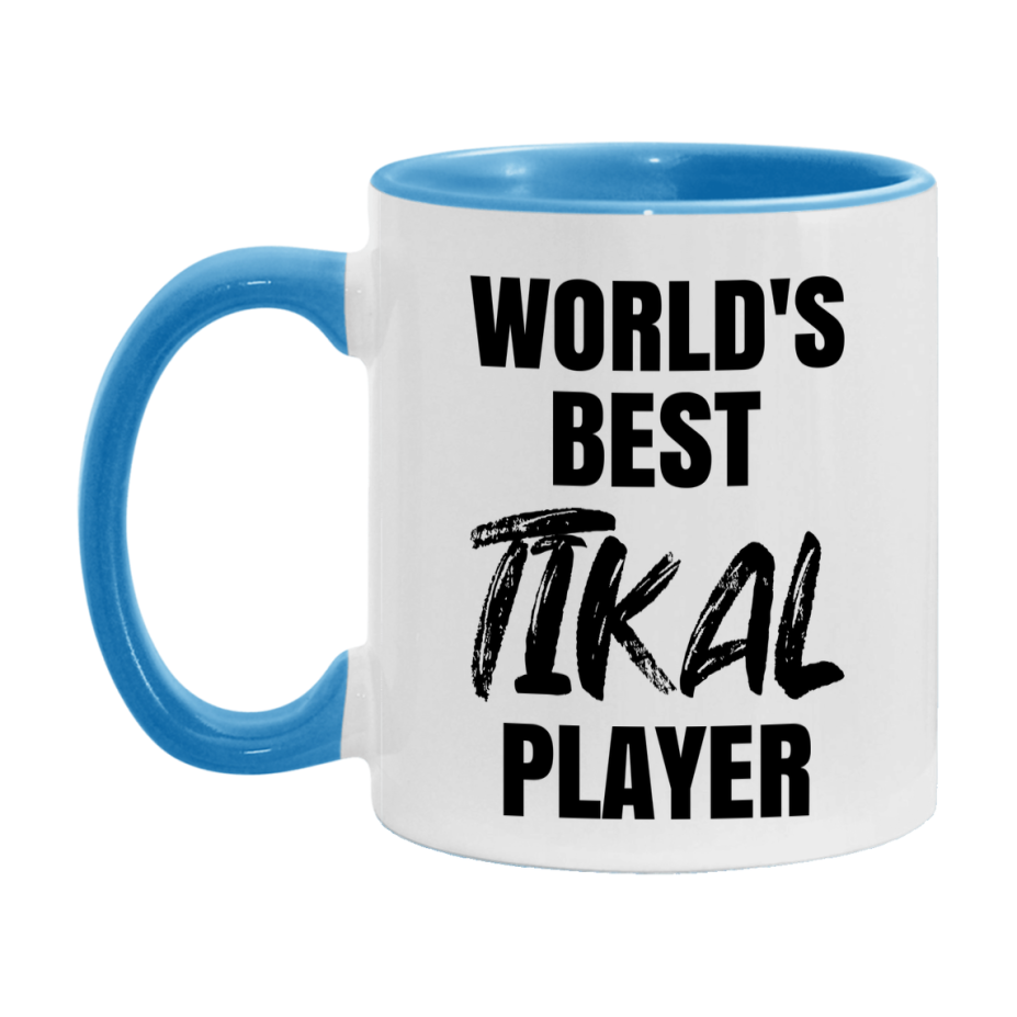 World's Best Tikal Player Mug, Funny Game Board Gift, 11Oz Or 15Oz White Ceramic Mug