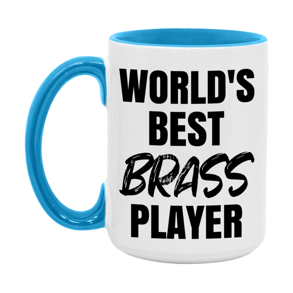 World's Best Brass Player Mug, Funny Game Board Gift, 11Oz Or 15Oz White Ceramic Mug