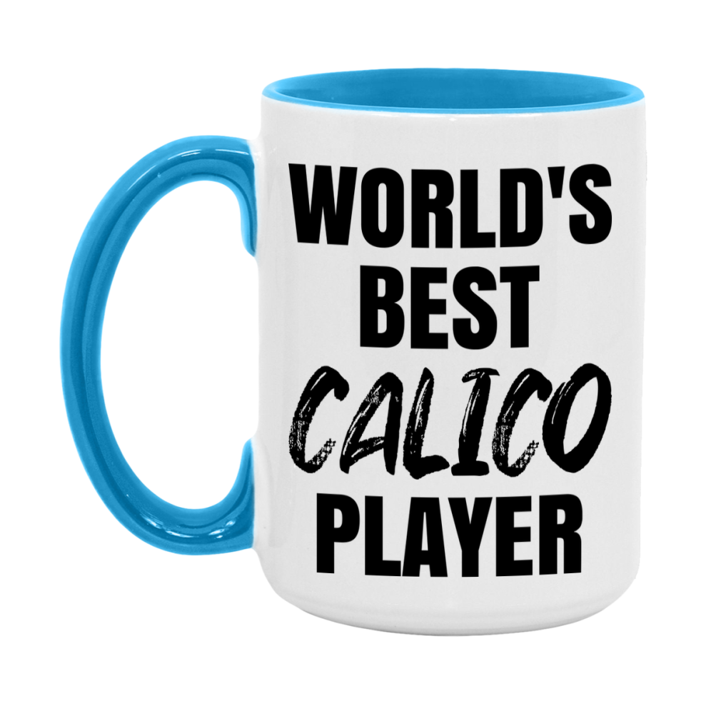 World's Best Calico Player Mug, Funny Game Board Gift, 11Oz Or 15Oz White Ceramic Mug