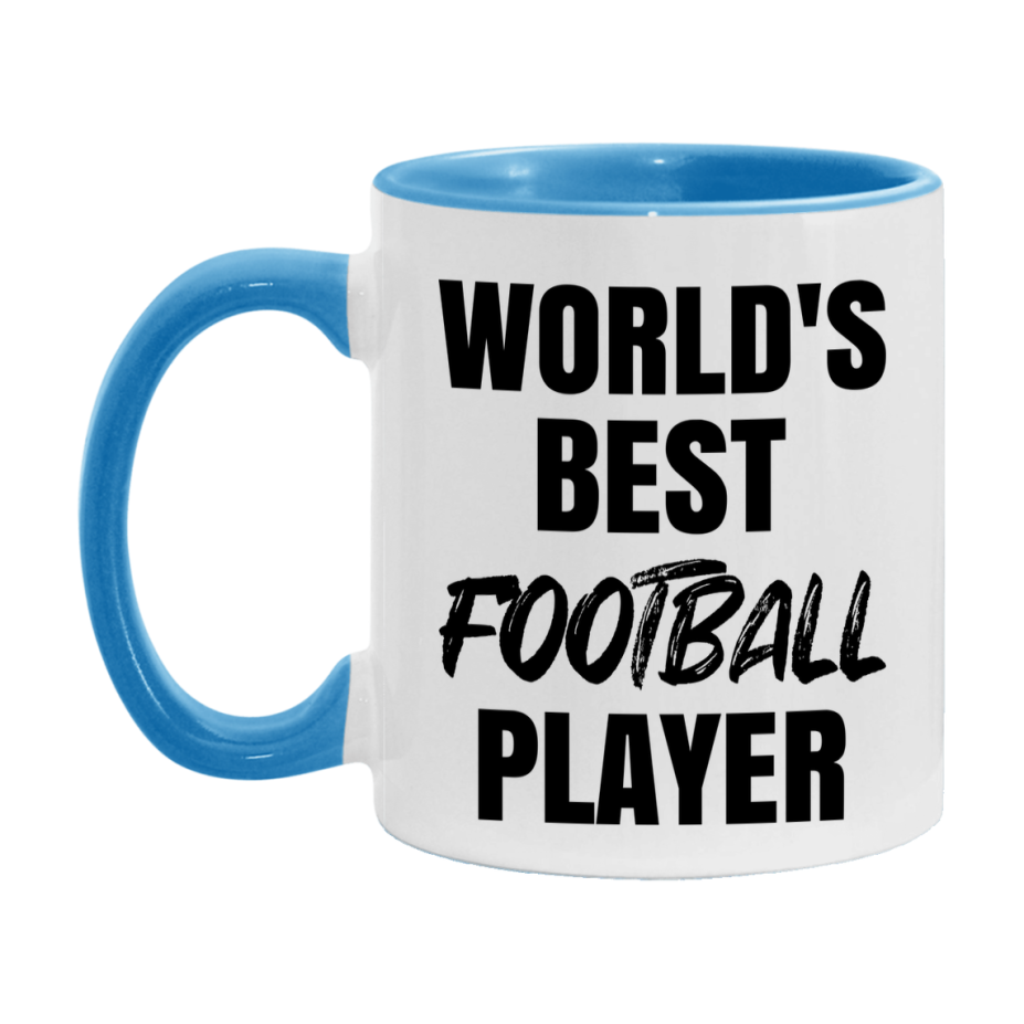 World's Best Football Player Mug, Double-Sided 11Oz Or 15Oz Coffee Cup