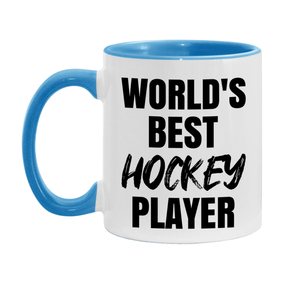World's Best Hockey Player Mug, Double-Sided 11Oz Or 15Oz Coffee Cup