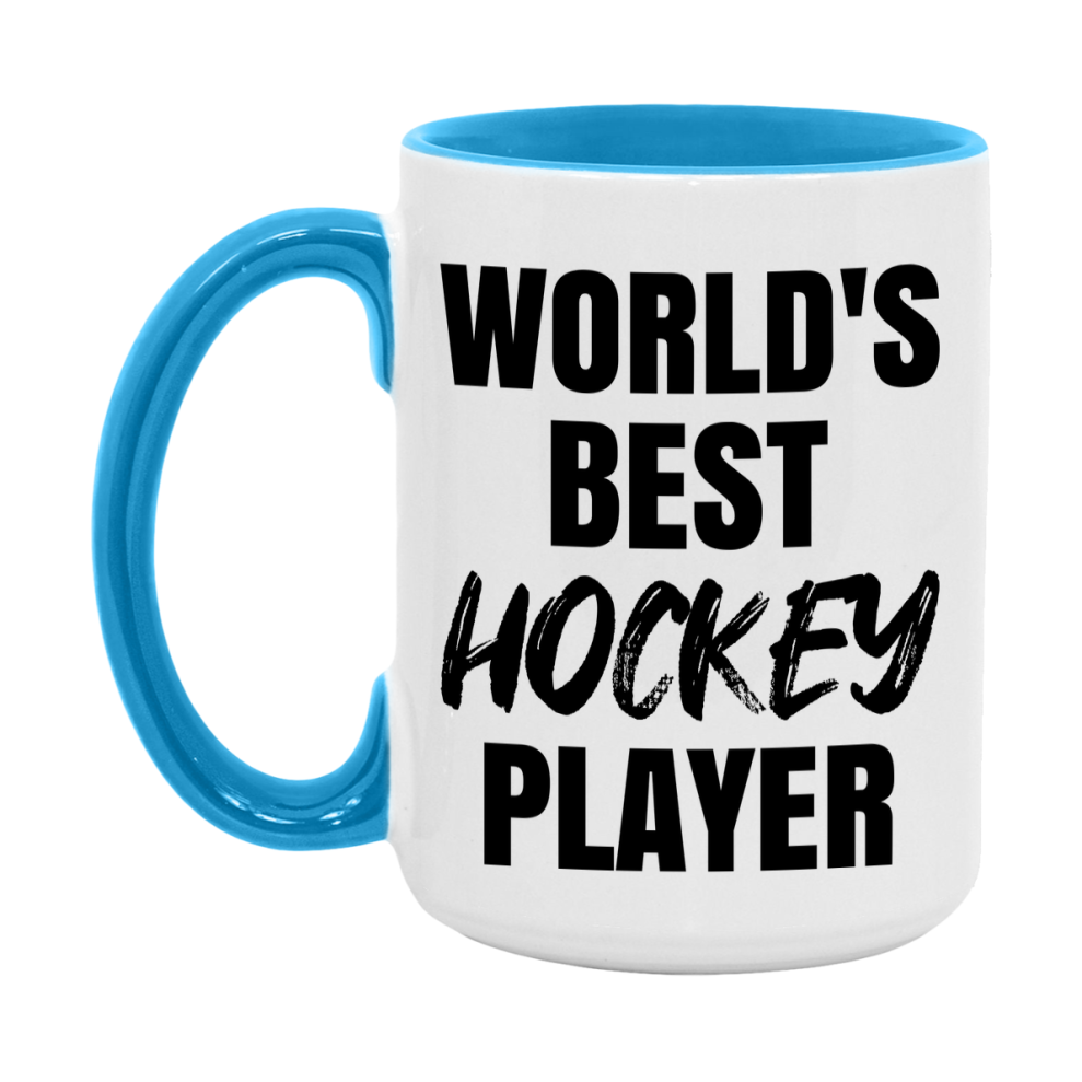 World's Best Hockey Player Mug, Double-Sided 11Oz Or 15Oz Coffee Cup