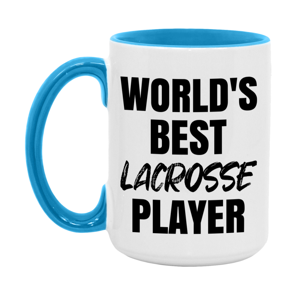 World's Best Lacrosse Player Mug, Double-Sided 11Oz Or 15Oz Coffee Cup