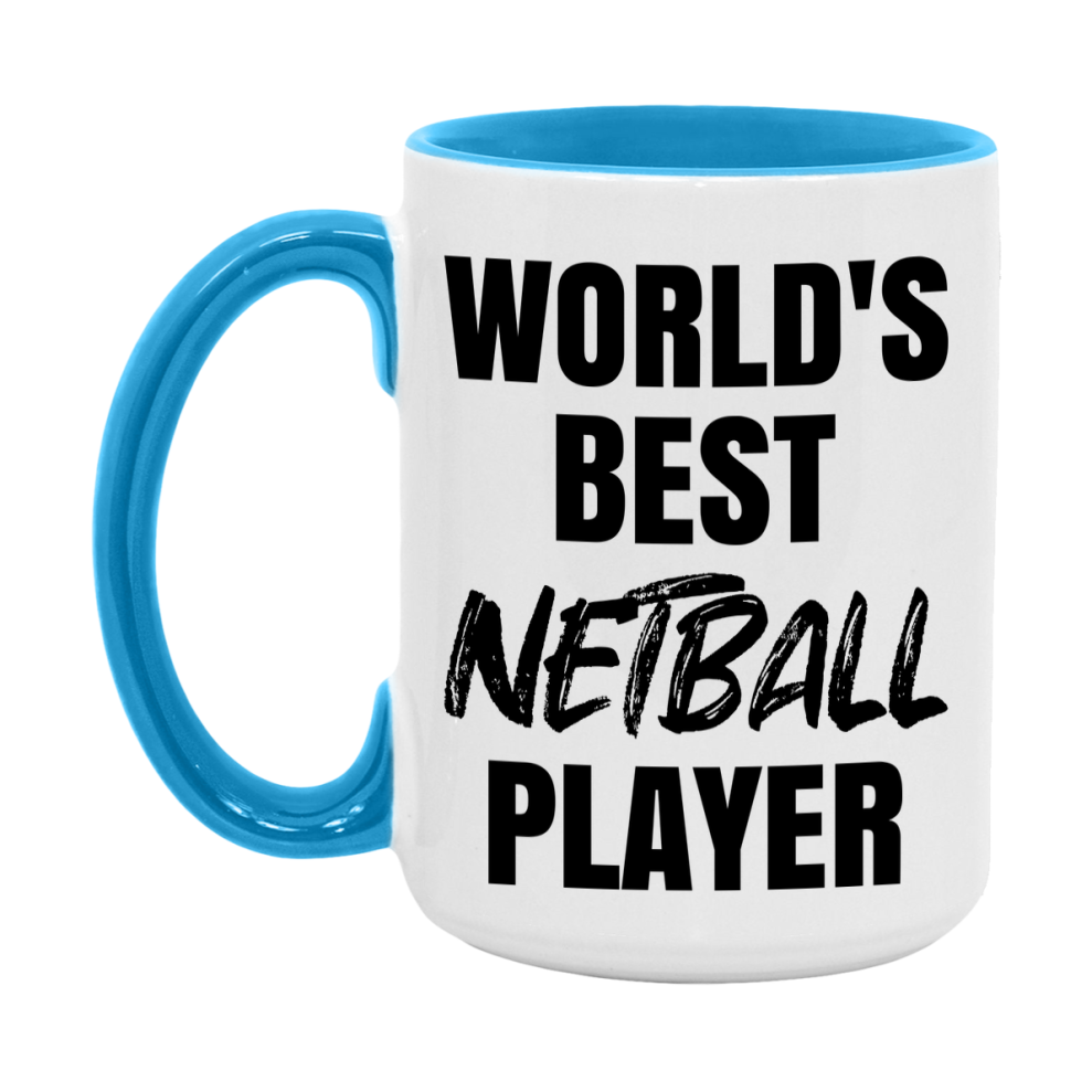 World's Best Netball Player Mug, Double-Sided 11Oz Or 15Oz Coffee Cup