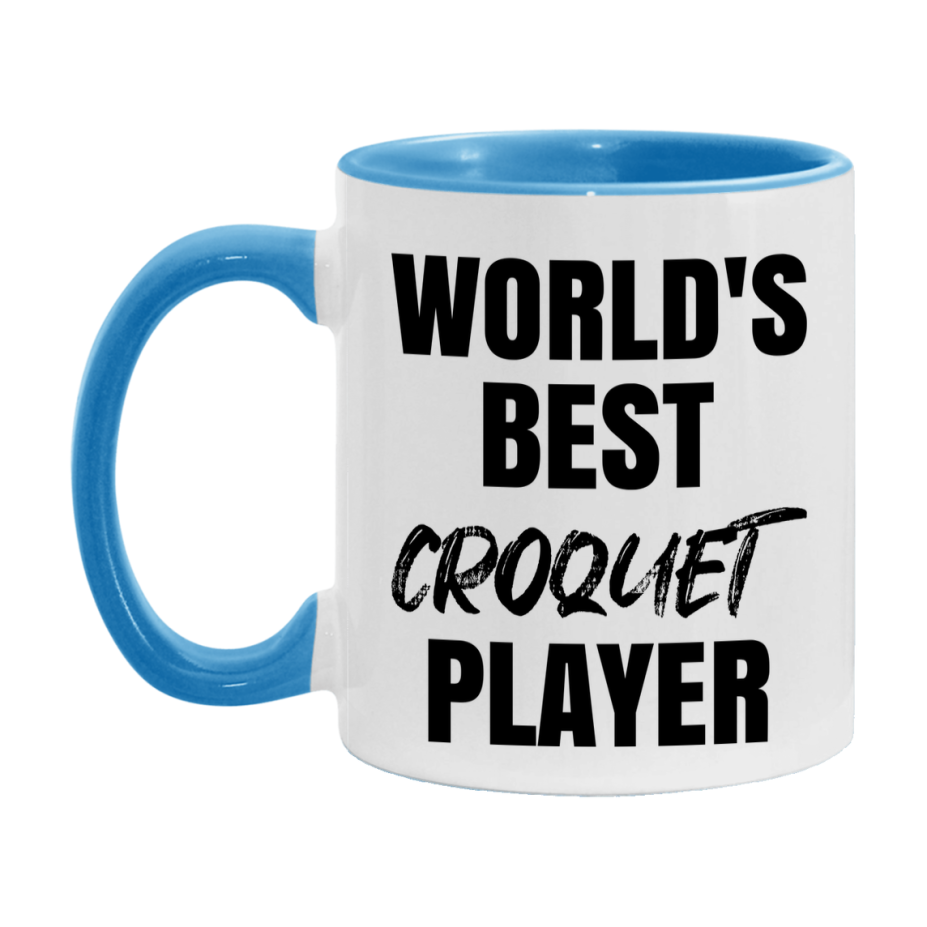 World's Best Croquet Player Mug, Double-Sided 11Oz Or 15Oz Coffee Cup
