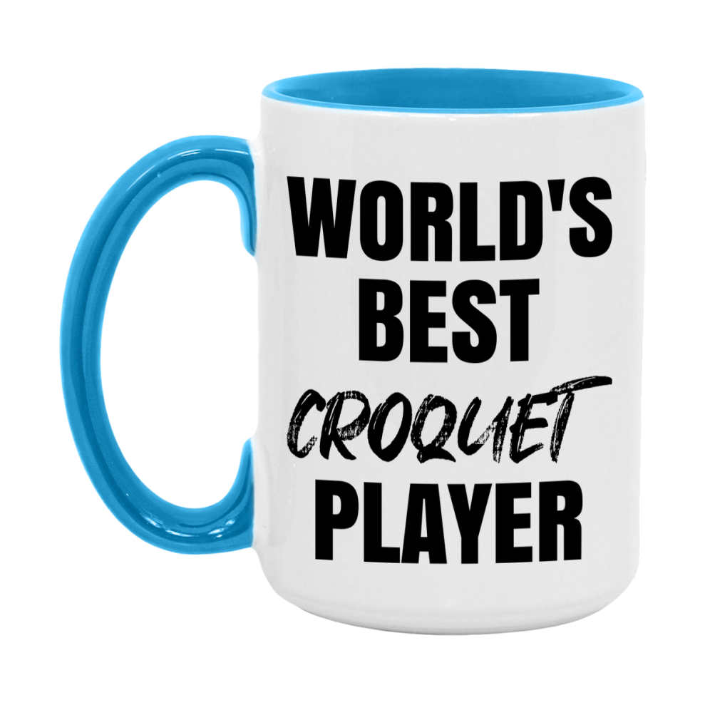 World's Best Croquet Player Mug, Double-Sided 11Oz Or 15Oz Coffee Cup