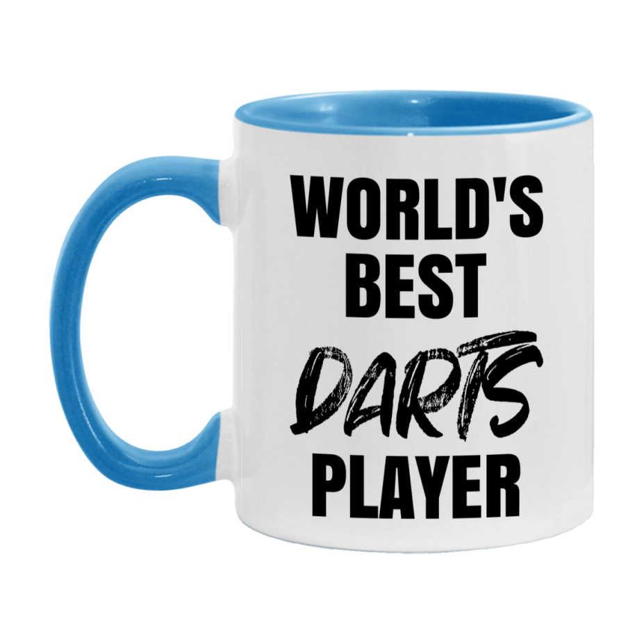World's Best Darts Player Mug, Double-Sided 11Oz Or 15Oz Coffee Cup