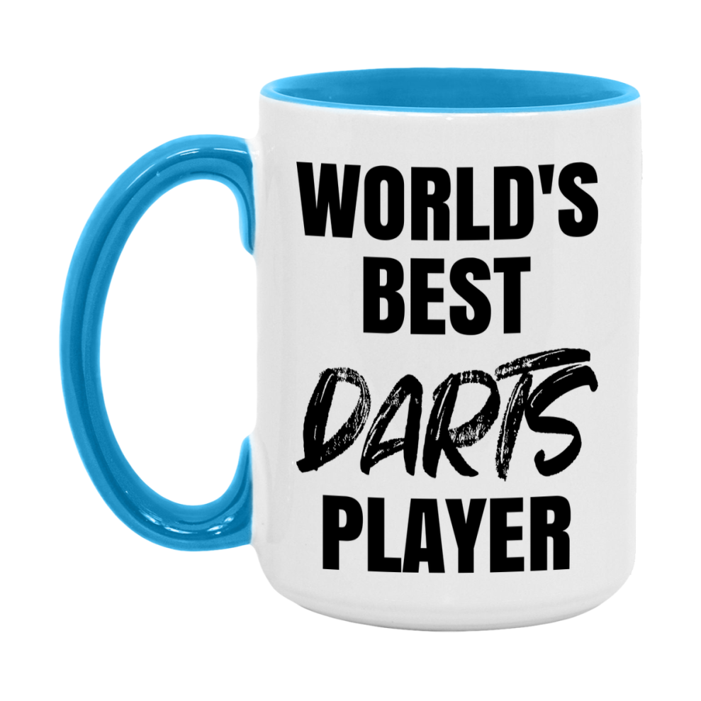World's Best Darts Player Mug, Double-Sided 11Oz Or 15Oz Coffee Cup