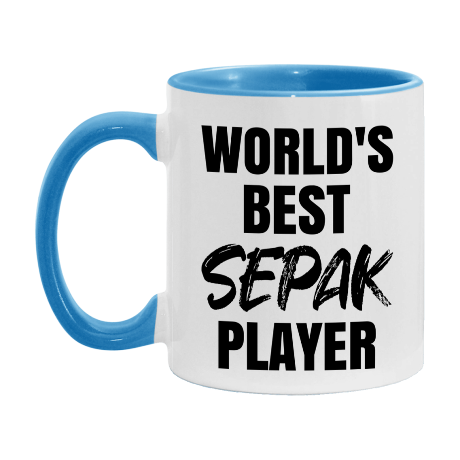World's Best Sepak Player Mug, Double-Sided 11Oz Or 15Oz Coffee Cup