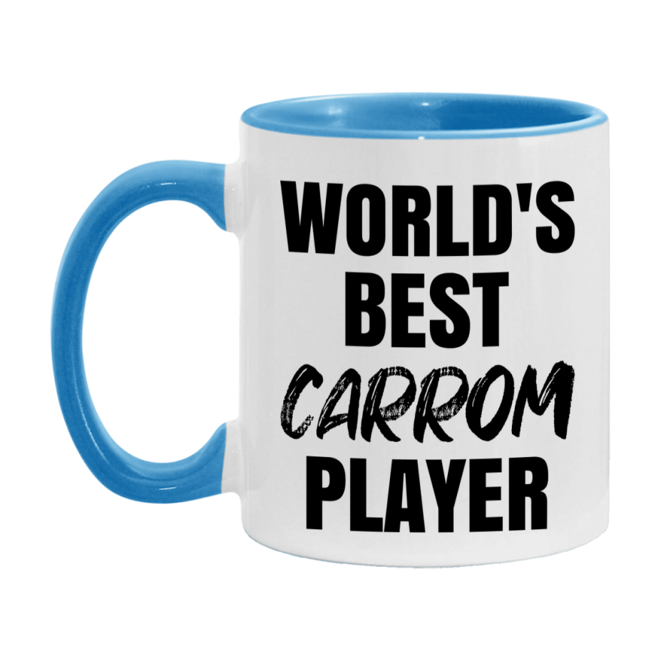 World's Best Carrom Player Mug, Double-Sided 11Oz Or 15Oz Coffee Cup