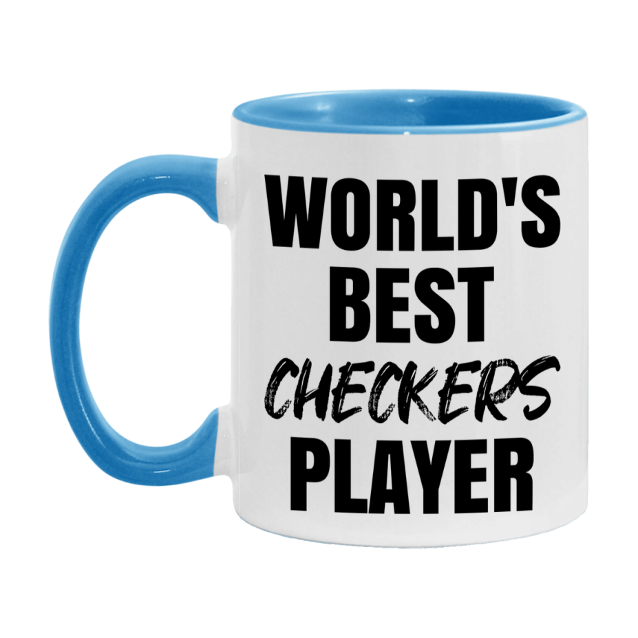 World's Best Checkers Player Mug, Double-Sided 11Oz Or 15Oz Coffee Cup