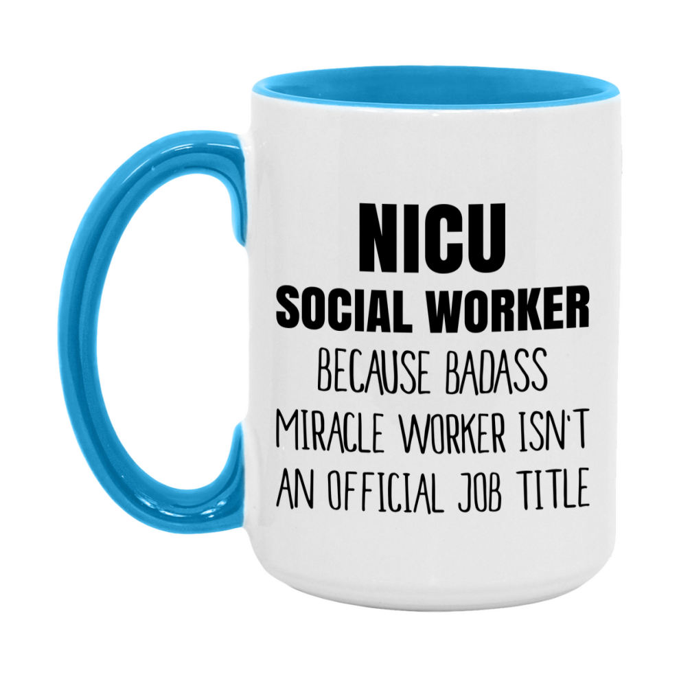 Nicu Social Worker Gifts, 11Oz Or 15Oz Ceramic Coffee Cup, Double-Sided Coffee Mug