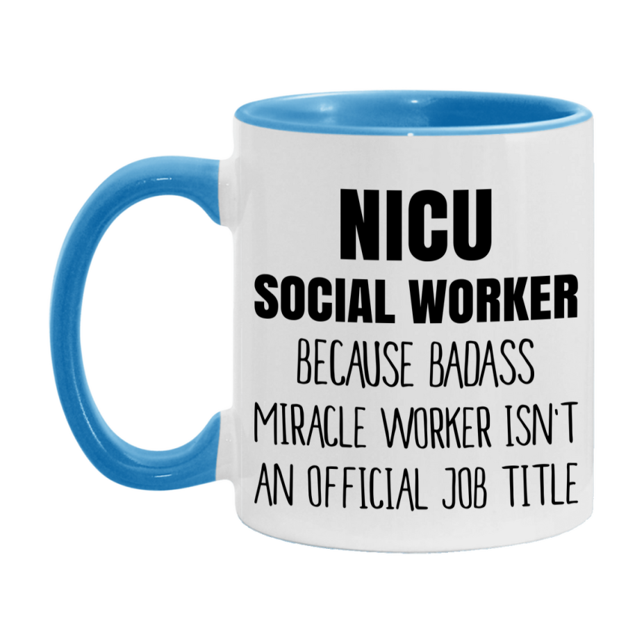 Nicu Social Worker Gifts, 11Oz Or 15Oz Ceramic Coffee Cup, Double-Sided Coffee Mug