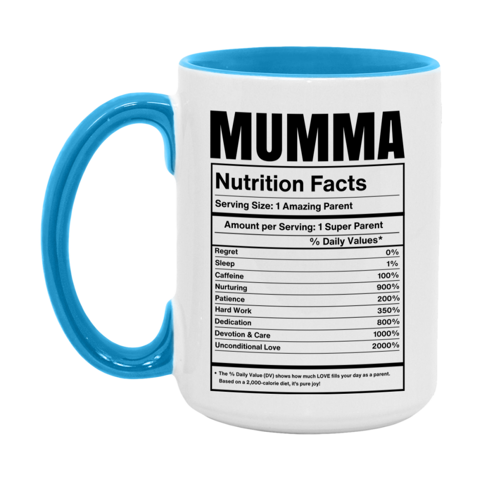 Mumma Coffee Mug, Nutrition Facts Mug For Mumma, Funny Gift For Mumma, 11Oz Or 15Oz Cup