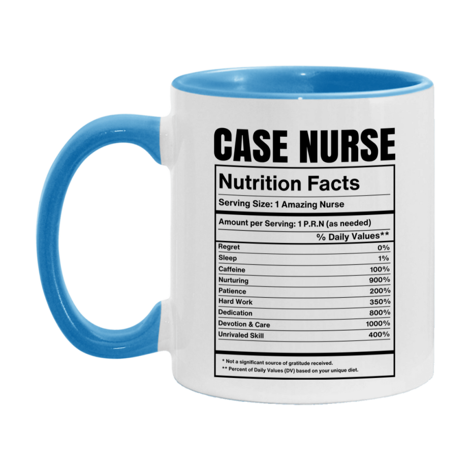 Case Nurse Coffee Mug, Case Nurse Nutrition Facts, 11Oz Or 15Oz Ceramic Cup