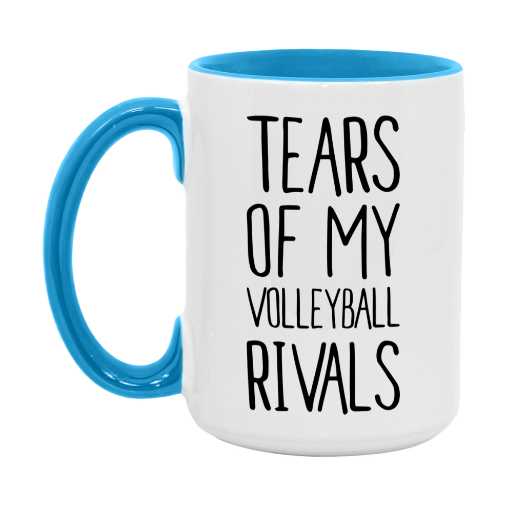 Funny Volleyball Mug, Tears Of My Volleyball Rivals, 11Oz Or 15Oz Coffee Cup