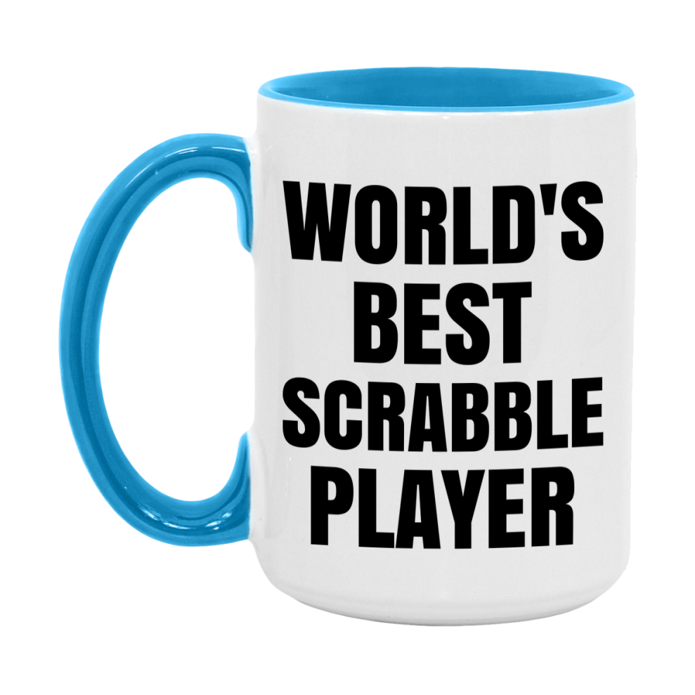 Funny Game Board Mug, World's Okayest Scrabble Player, 11Oz Or 15Oz Ceramic Coffee Cup