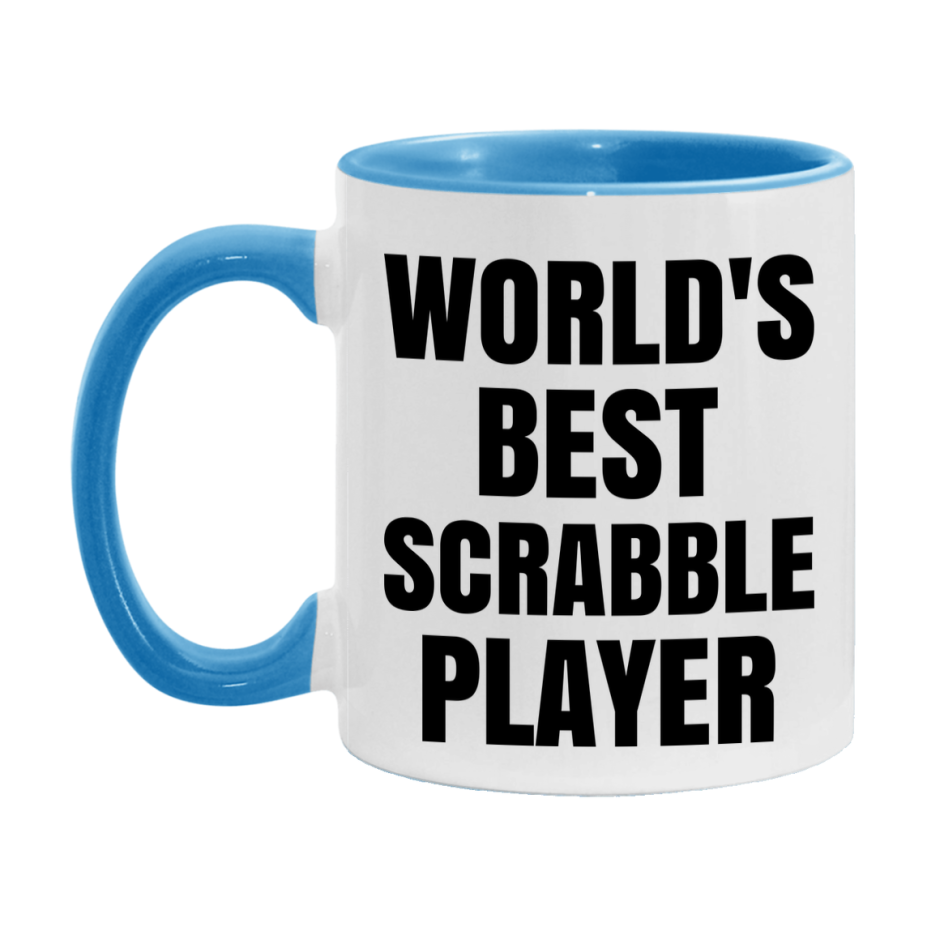 Funny Game Board Mug, World's Okayest Scrabble Player, 11Oz Or 15Oz Ceramic Coffee Cup