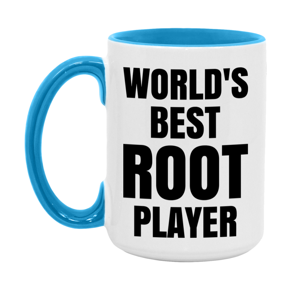 Funny Game Board Mug, World's Okayest Root Player, 11Oz Or 15Oz Ceramic Coffee Cup