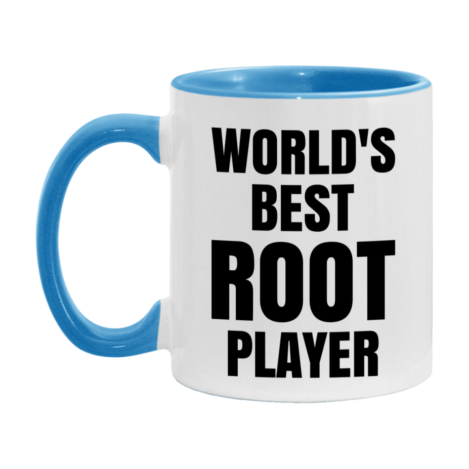 Funny Game Board Mug, World's Okayest Root Player, 11Oz Or 15Oz Ceramic Coffee Cup