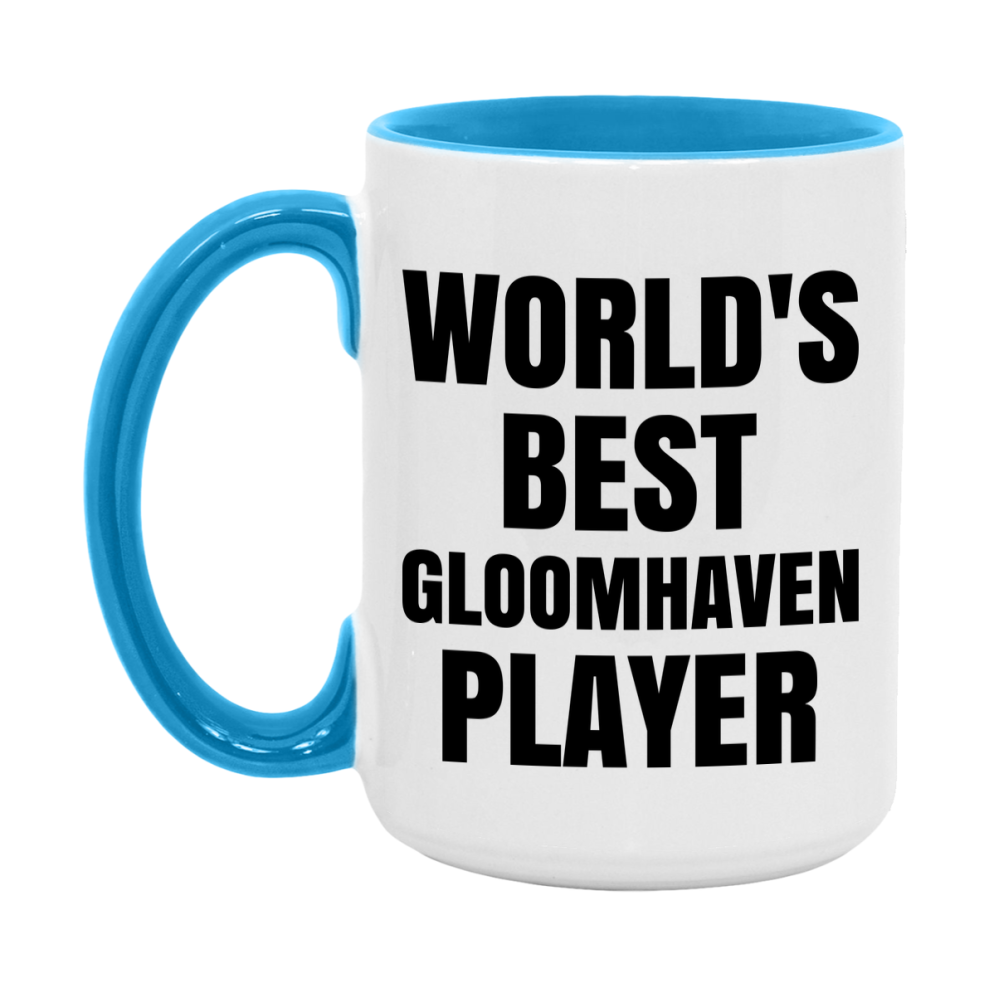 Funny Game Board Mug, World's Okayest Gloomhaven Player, 11Oz Or 15Oz Ceramic Coffee Cup