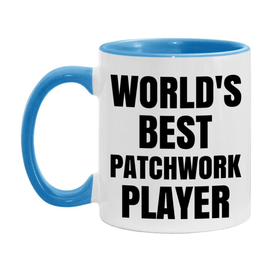 Funny Game Board Mug, World's Okayest Patchwork Player, 11Oz Or 15Oz Ceramic Coffee Cup