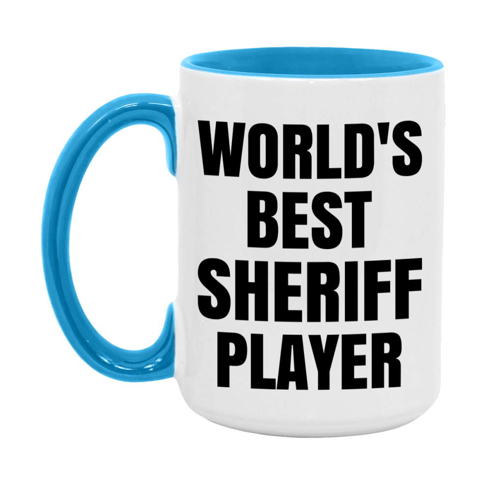 Funny Game Board Mug, World's Okayest Sheriff Player, 11Oz Or 15Oz Ceramic Coffee Cup