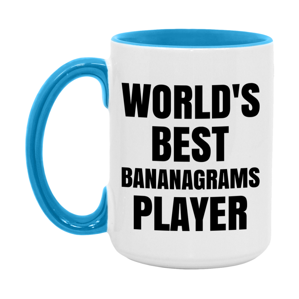 Funny Game Board Mug, World's Okayest Bananagrams Player, 11Oz Or 15Oz Ceramic Coffee Cup