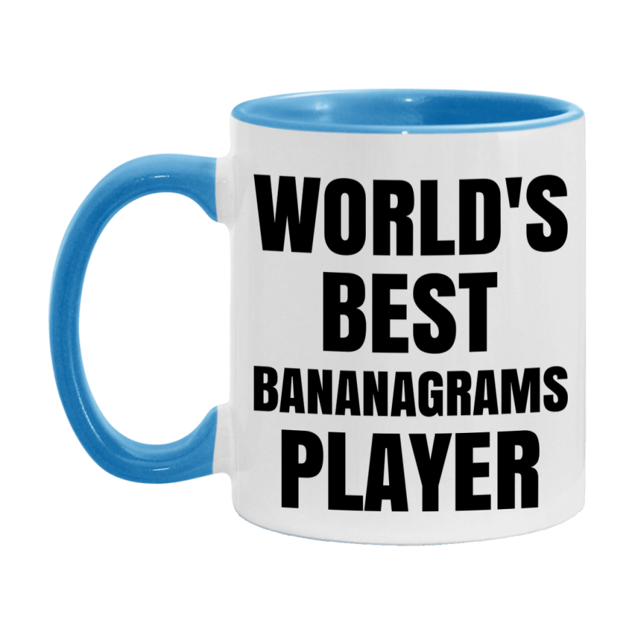 Funny Game Board Mug, World's Okayest Bananagrams Player, 11Oz Or 15Oz Ceramic Coffee Cup