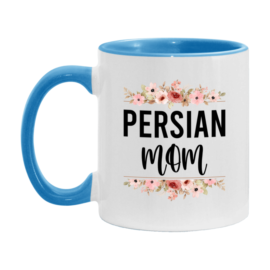 Persian Cat Mom Mug, Floral Cat Mug For Mom, 11Oz Or 15Oz Coffee Cup