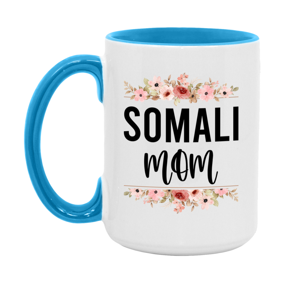 Somali Cat Mom Mug, Floral Cat Mug For Mom, 11Oz Or 15Oz Coffee Cup