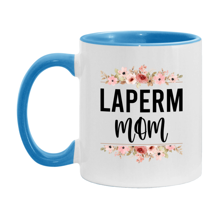 Laperm Cat Mom Mug, Floral Cat Mug For Mom, 11Oz Or 15Oz Coffee Cup