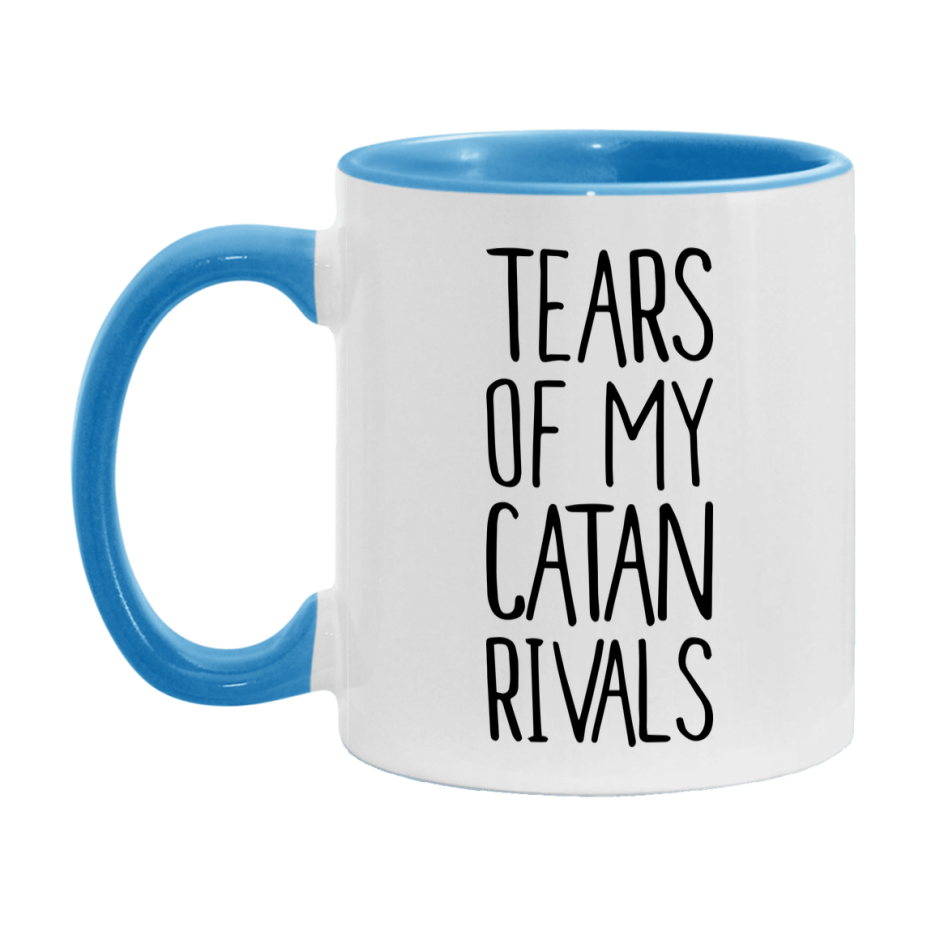 Funny Catan Gameboard Mug – Tears Of My Catan Rivals, 11Oz Or 15Oz White Ceramic Coffee Cup Gift
