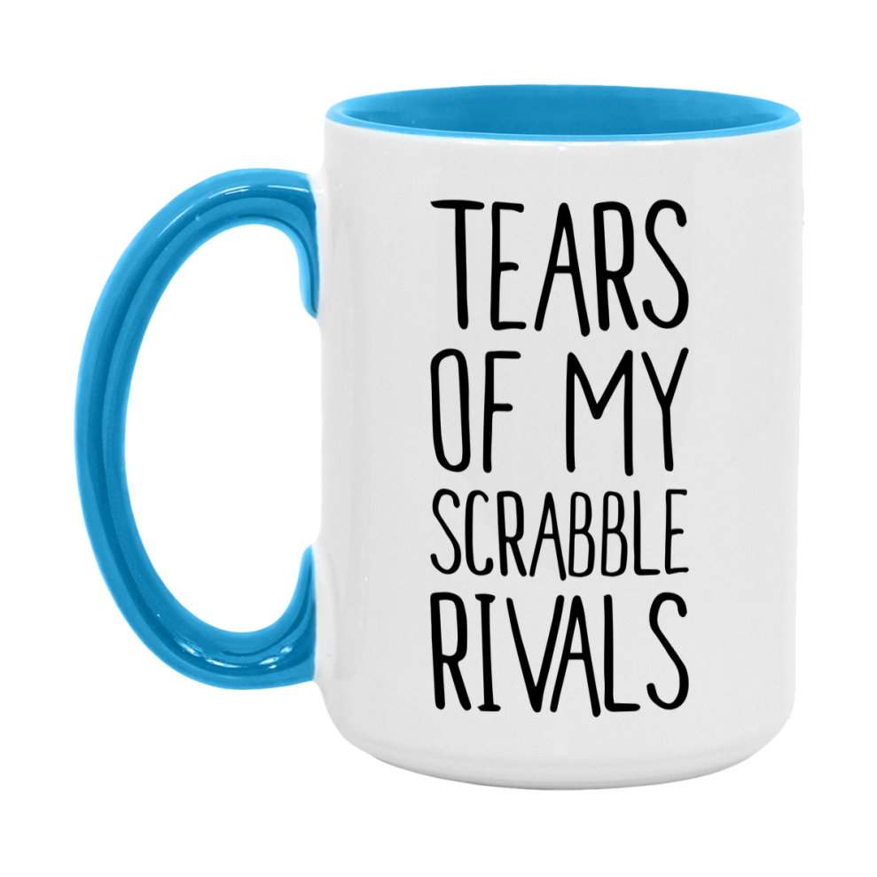 Funny Scrabble Gameboard Mug – Tears Of My Scrabble Rivals, 11Oz Or 15Oz White Ceramic Coffee Cup Gift