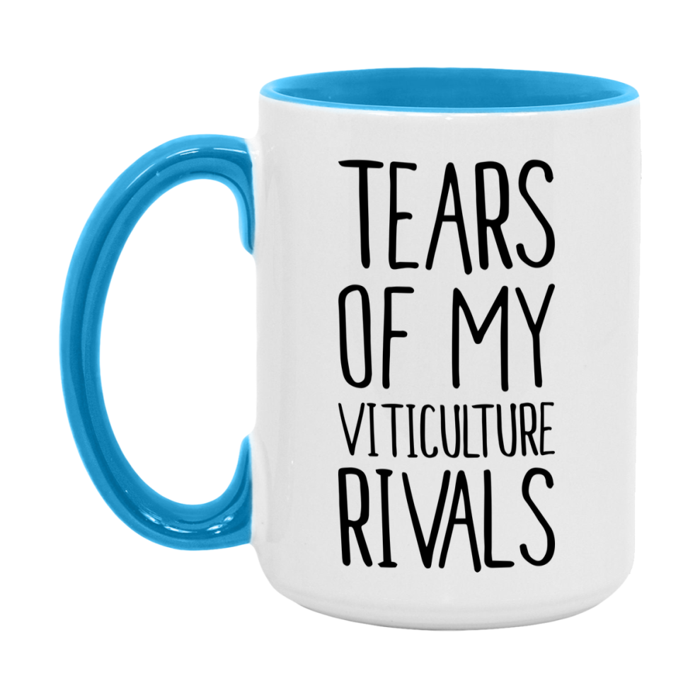 Funny Viticulture Gameboard Mug – Tears Of My Viticulture Rivals, 11Oz Or 15Oz White Ceramic Coffee Cup Gift