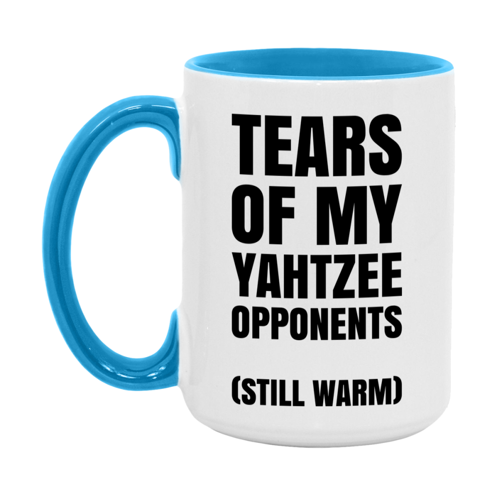 Board Game Gift – Tears Of My Yahtzee Opponents Mug, 11Oz Or 15Oz White Ceramic Coffee Cup