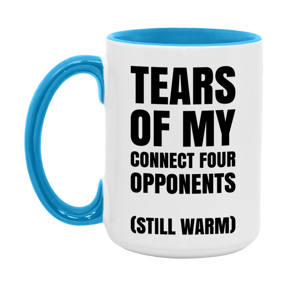 Board Game Gift – Tears Of My Connect Four Opponents Mug, 11Oz Or 15Oz White Ceramic Coffee Cup