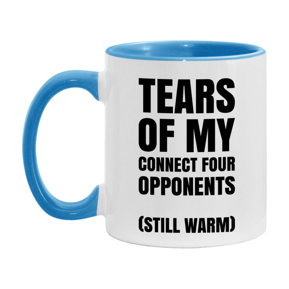 Board Game Gift – Tears Of My Connect Four Opponents Mug, 11Oz Or 15Oz White Ceramic Coffee Cup