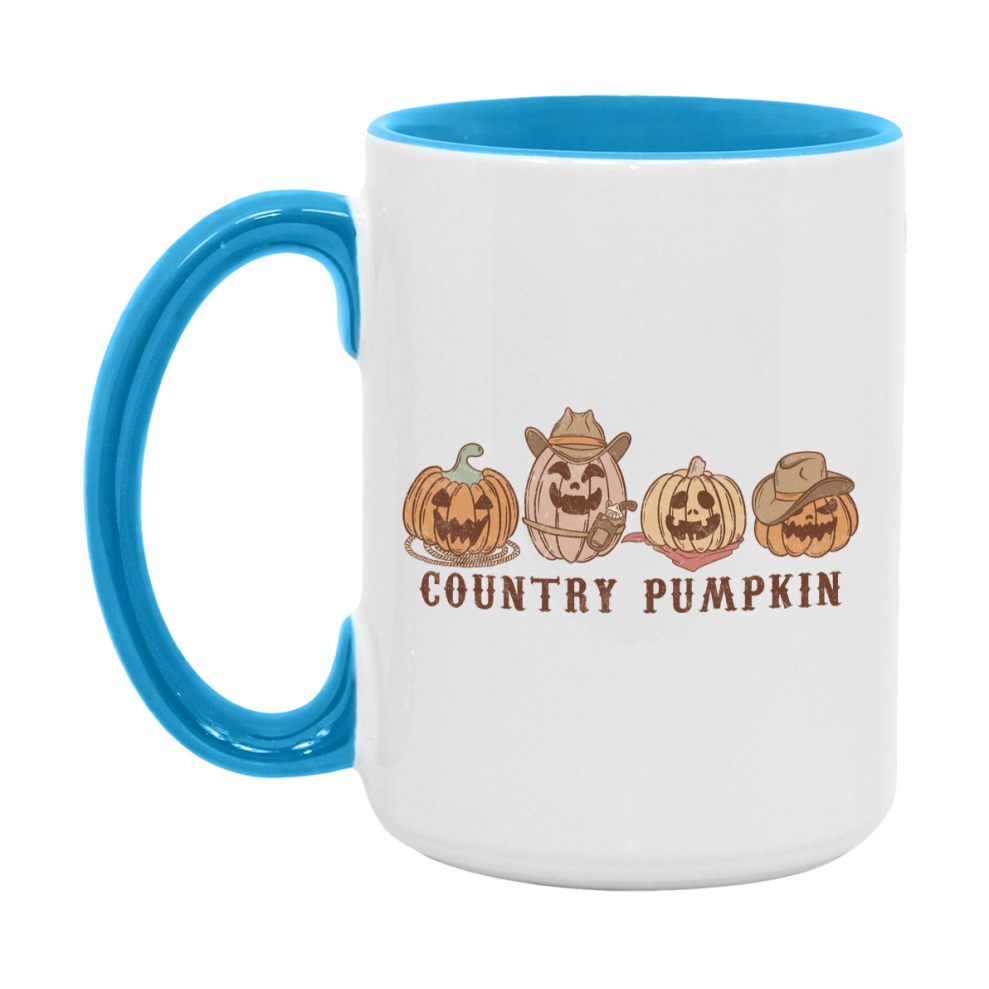 Western Halloween Mug, Cute Retro Western Halloween Coffee Cup, 11Oz Or 15Oz White Ceramic Mug