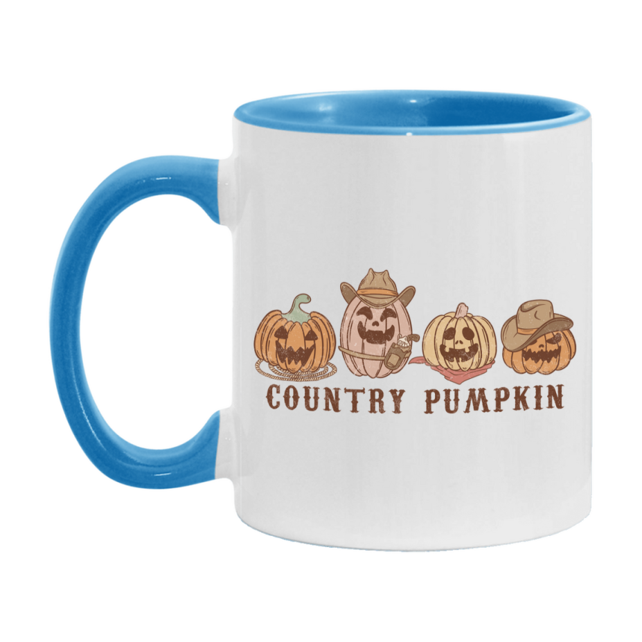 Western Halloween Mug, Cute Retro Western Halloween Coffee Cup, 11Oz Or 15Oz White Ceramic Mug