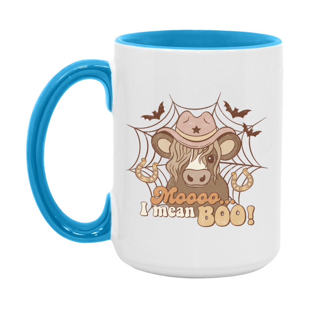 Western Halloween Mug, Cute Retro Western Halloween Coffee Cup, 11Oz Or 15Oz White Ceramic Mug
