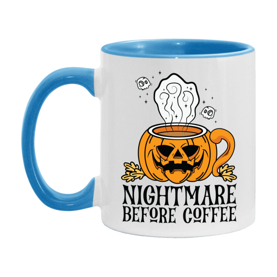 Funny Halloween Coffee Mug, White Ceramic Halloween Coffee Cup 11Oz Or 15Oz