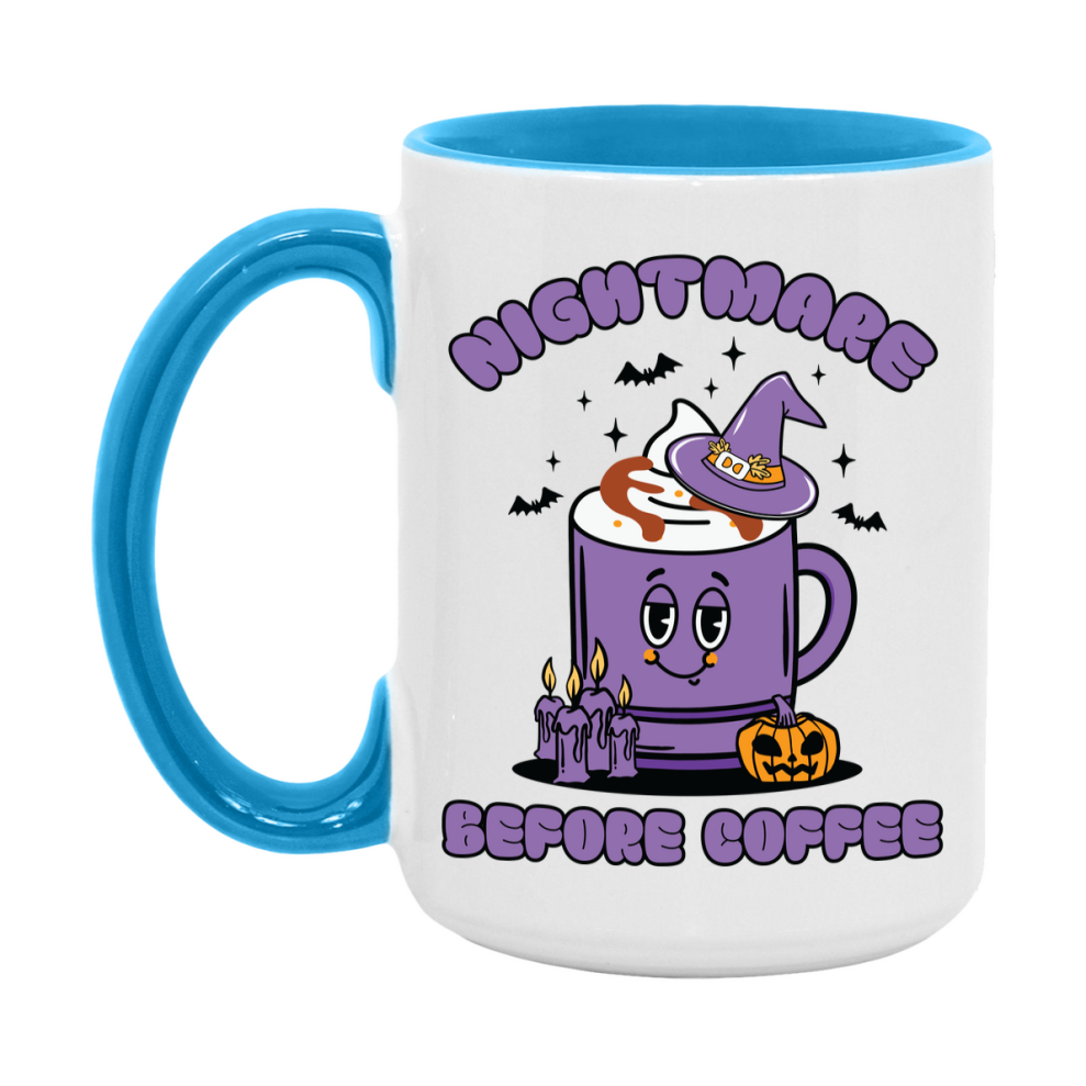 Funny Halloween Coffee Mug, White Ceramic Halloween Coffee Cup 11Oz Or 15Oz