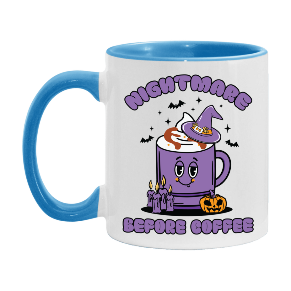 Funny Halloween Coffee Mug, White Ceramic Halloween Coffee Cup 11Oz Or 15Oz