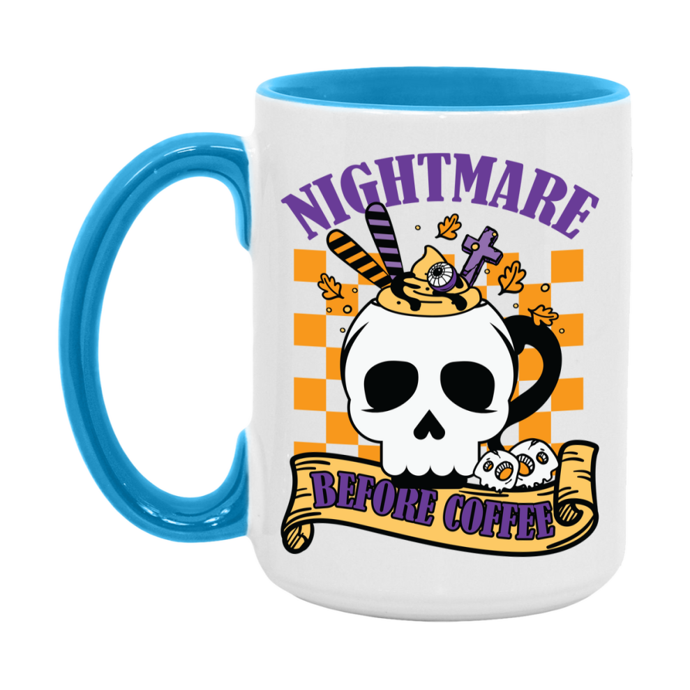 Funny Halloween Coffee Mug, White Ceramic Halloween Coffee Cup 11Oz Or 15Oz