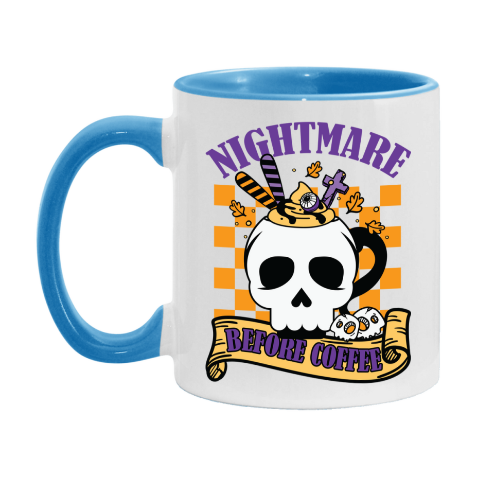 Funny Halloween Coffee Mug, White Ceramic Halloween Coffee Cup 11Oz Or 15Oz