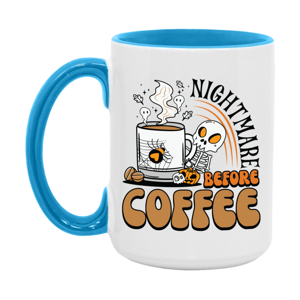 Funny Halloween Coffee Mug, White Ceramic Halloween Coffee Cup 11Oz Or 15Oz
