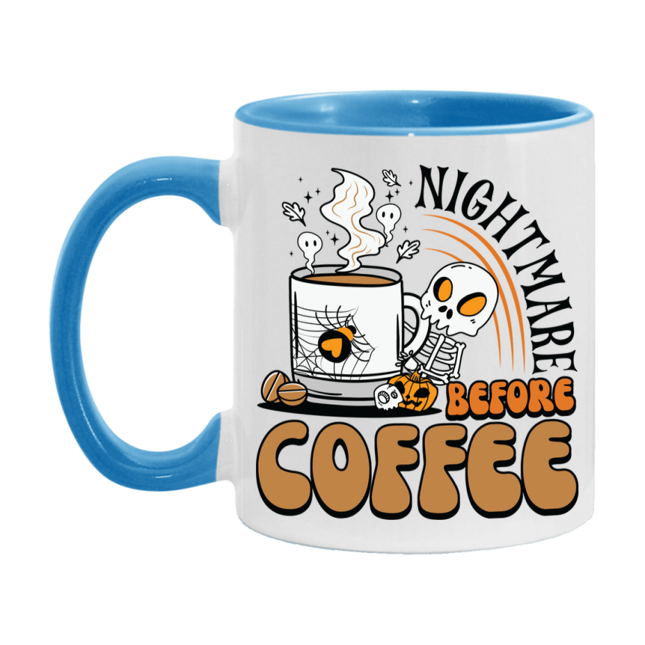 Funny Halloween Coffee Mug, White Ceramic Halloween Coffee Cup 11Oz Or 15Oz