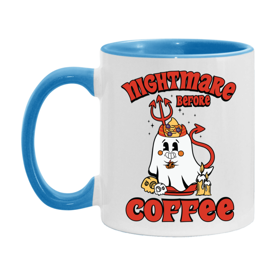 Funny Halloween Coffee Mug, White Ceramic Halloween Coffee Cup 11Oz Or 15Oz
