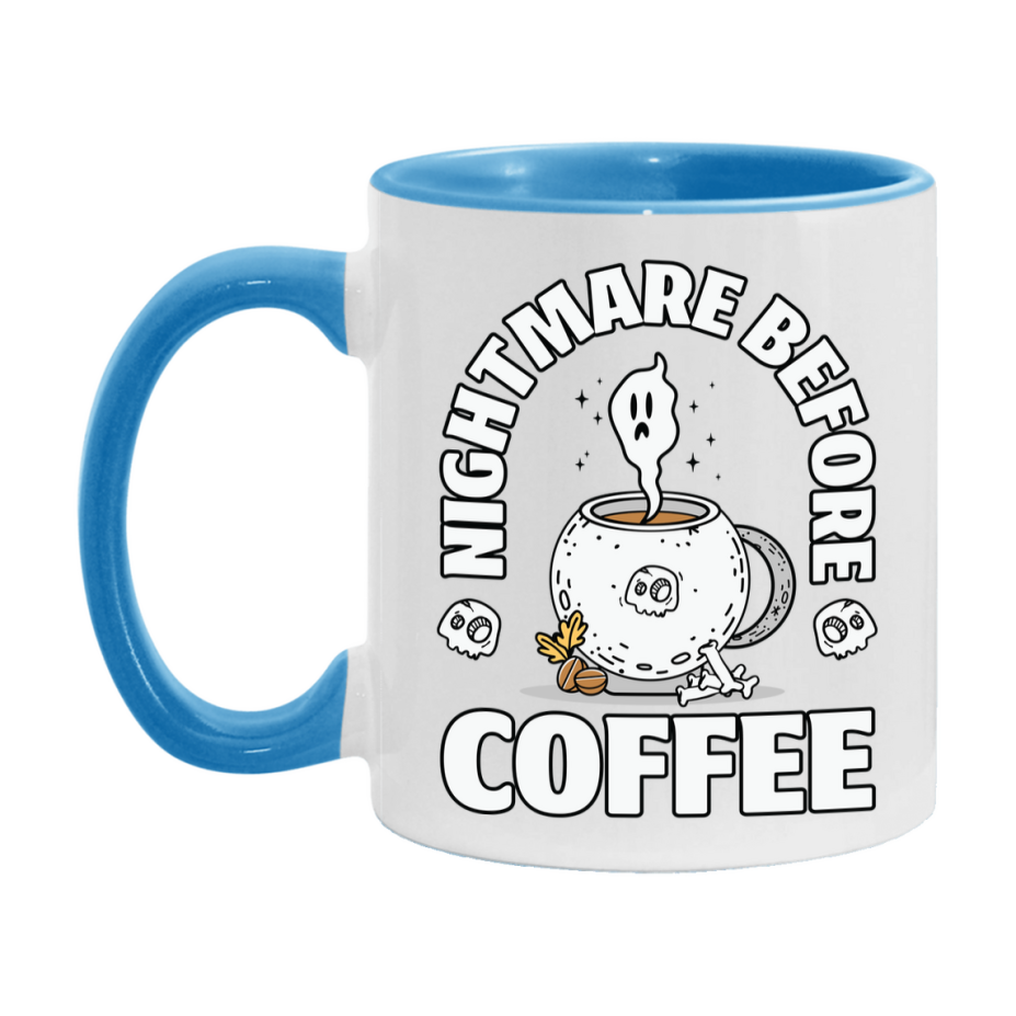 Funny Halloween Coffee Mug, White Ceramic Halloween Coffee Cup 11Oz Or 15Oz